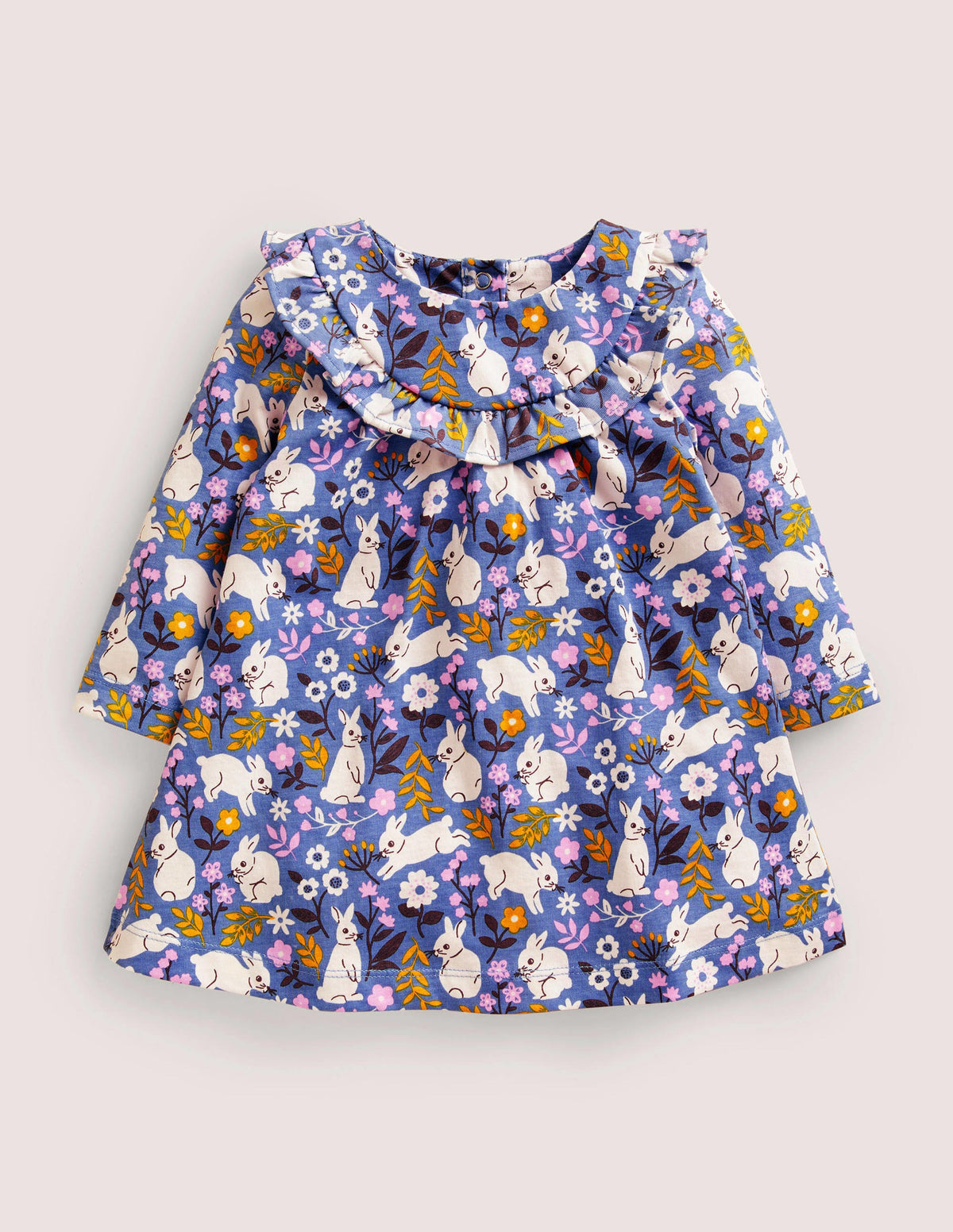 Printed Long Sleeve Dress-Riviera Bunny Field - Image 1