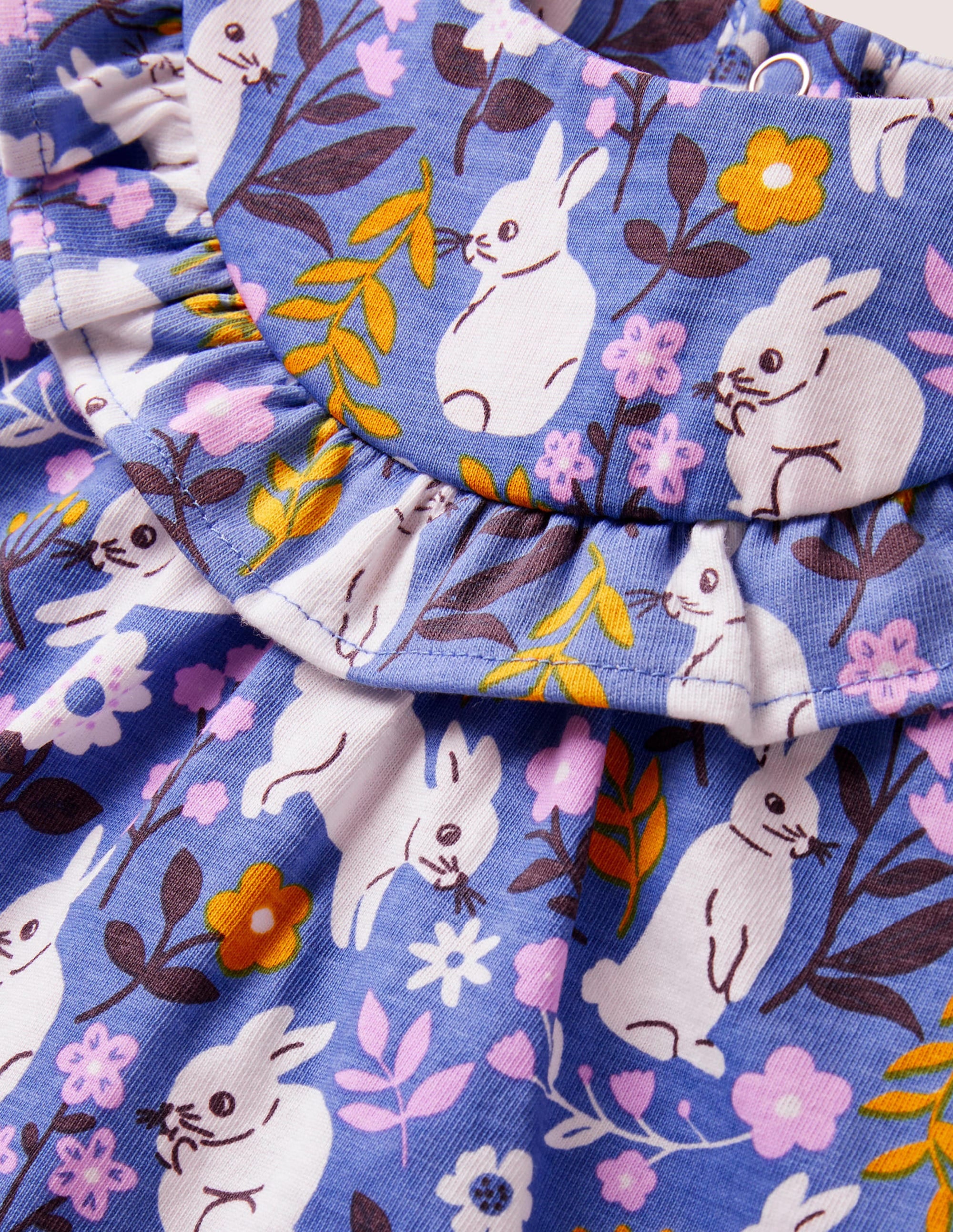 Printed Long Sleeve Dress-Riviera Bunny Field - Image 3