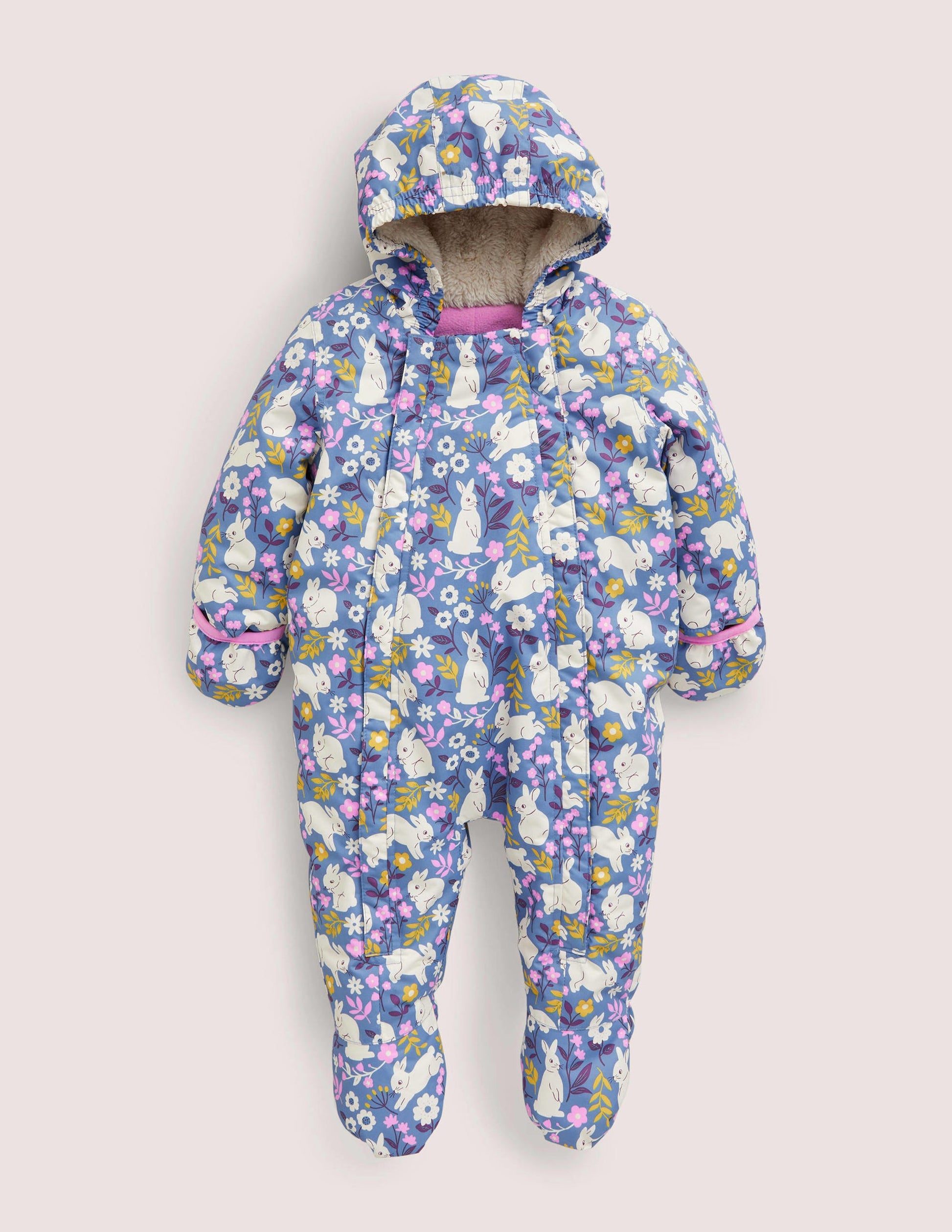 Printed Snowsuit-Riviera Blue Bunny Field-1