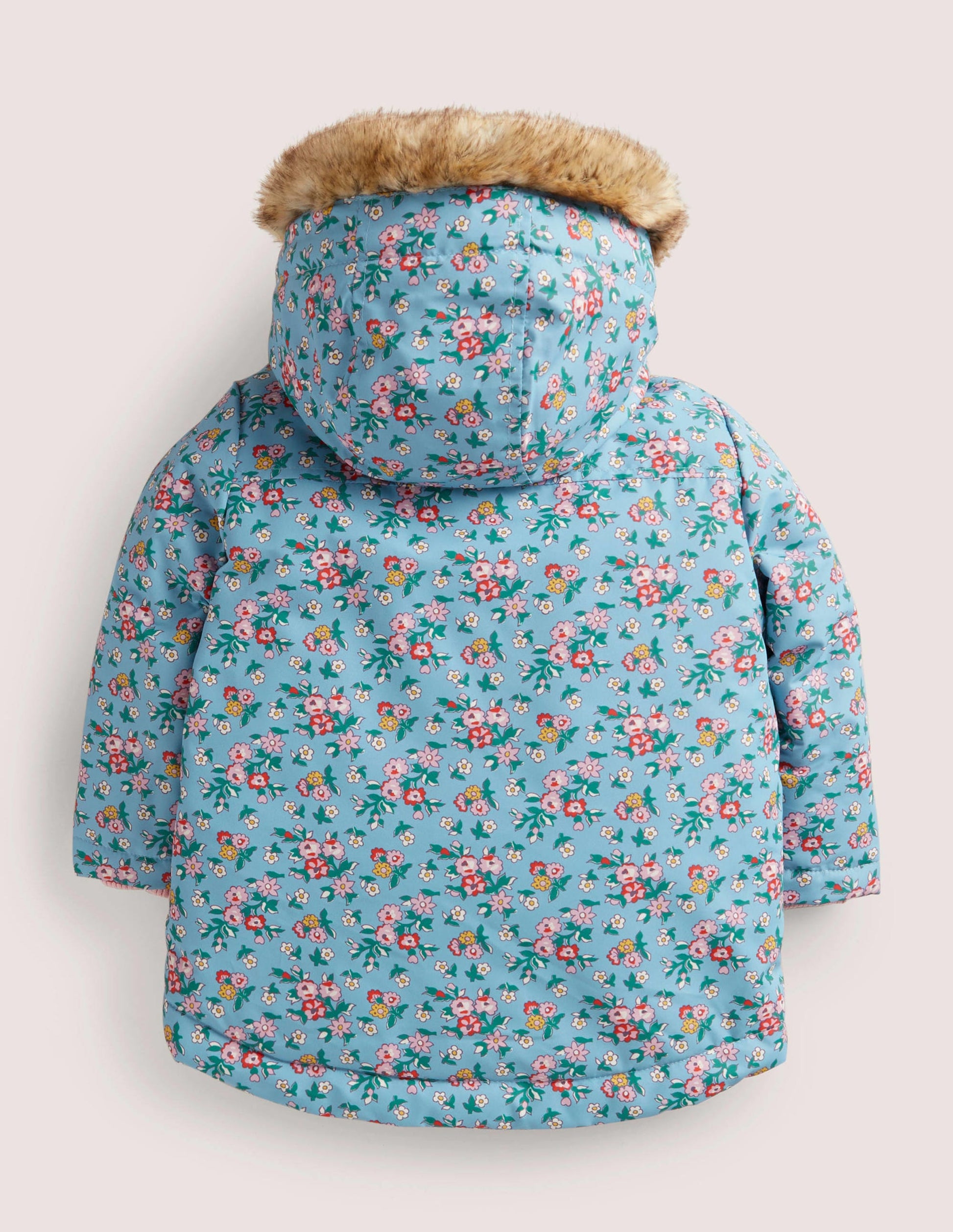 3-in-1 Coat-Dusty Blue Floral Deer-2
