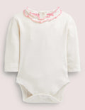 Pointelle Collared Body-Ivory
