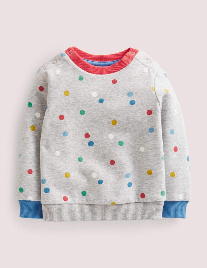 Cosy Sweatshirt-Grey Marl Painted Spot