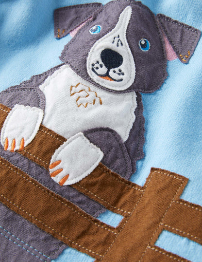Appliqué Jersey Play Set-Ivory/Fire Red Dog-3