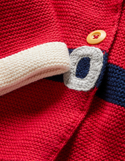 Red Santa Knitted Hooded Jacket-Rockabilly Red Santa-3