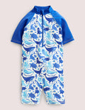 Printed Sun-safe Surf Suit-Ivory Under the Sea