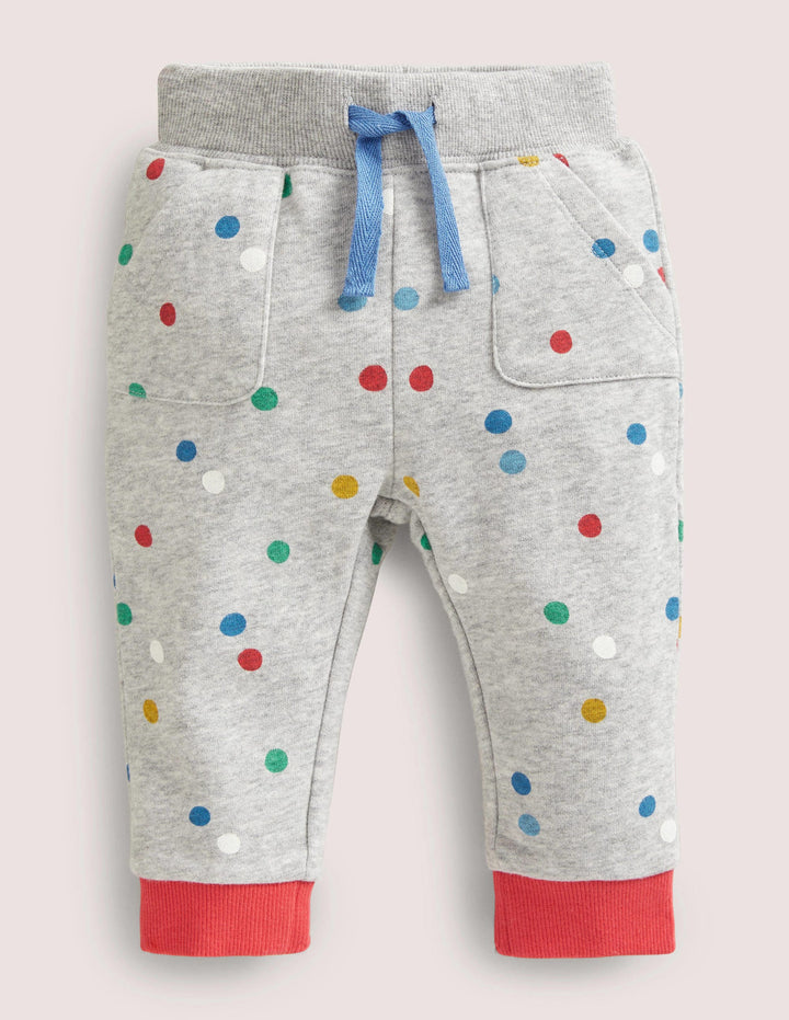 Cosy Jersey Bottoms-Grey Marl Painted Spot