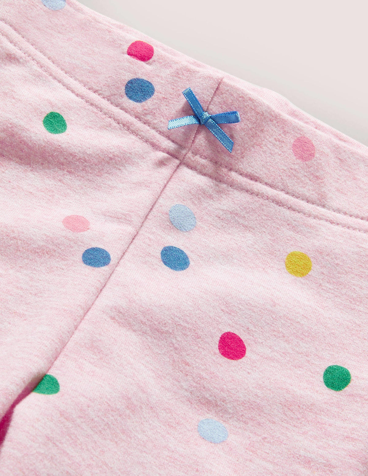 Ruffle Leggings-Pink Marl Painted Spot - Image 3