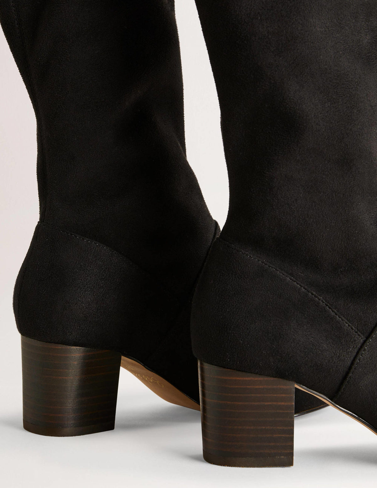 Round Toe Stretch Boots-Black - Image 3