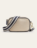 Canvas Crossbody Bag-Gold Metallic