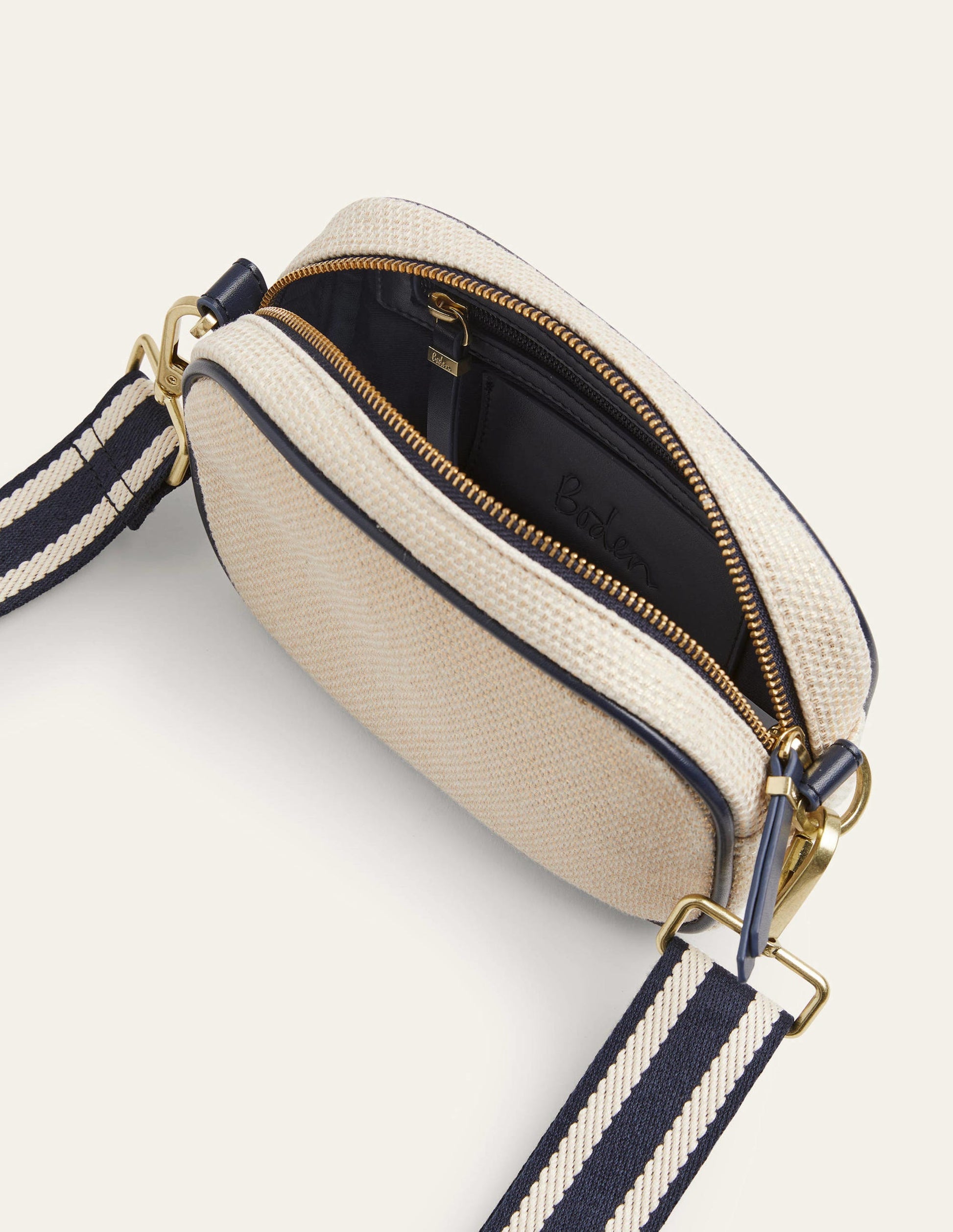 Canvas Crossbody Bag-Gold Metallic-4