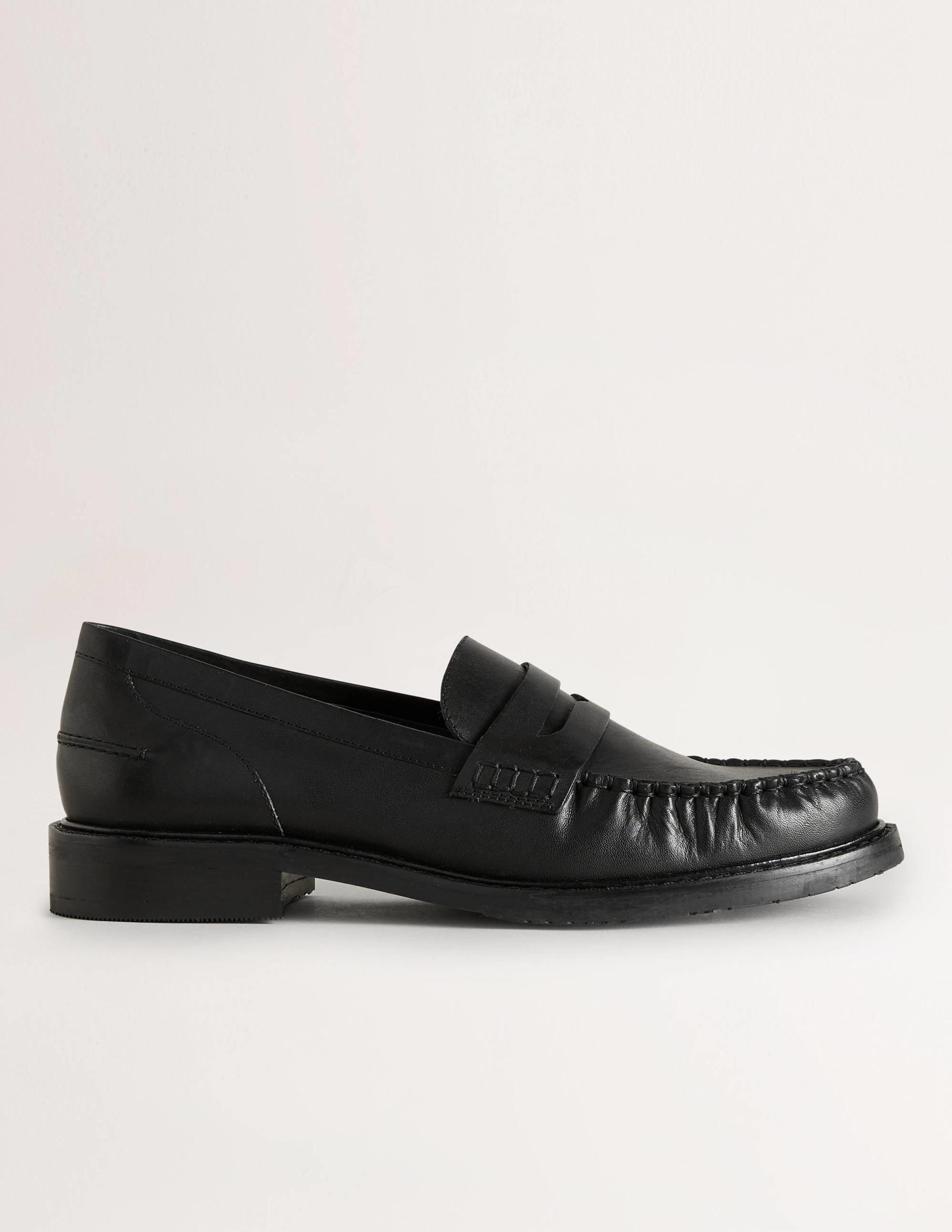 Classic Moccasin Loafers-Black Leather - Image 2