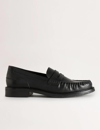 Classic Moccasin Loafers-Black Leather-2