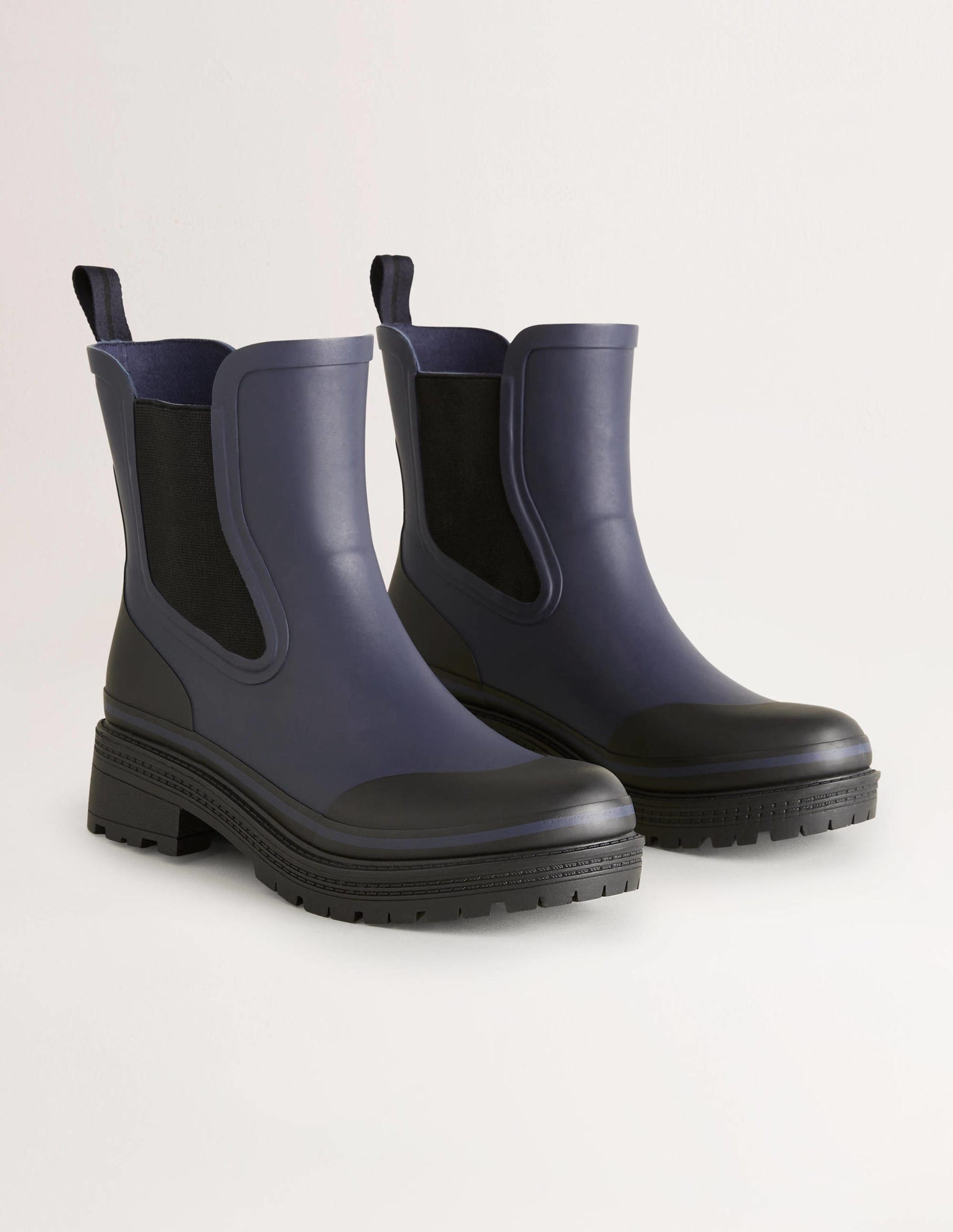 Chelsea Wellington Boots-Navy-2