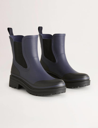 Chelsea Wellington Boots-Navy-2