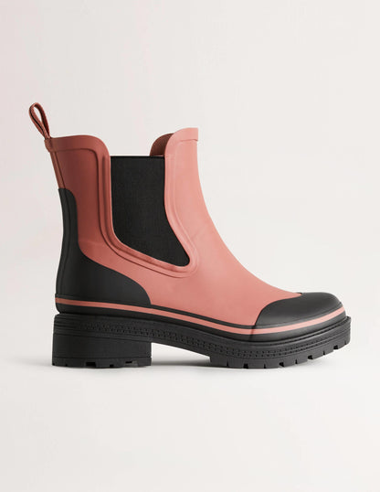 Chelsea Wellington Boots-Dusty Red-1