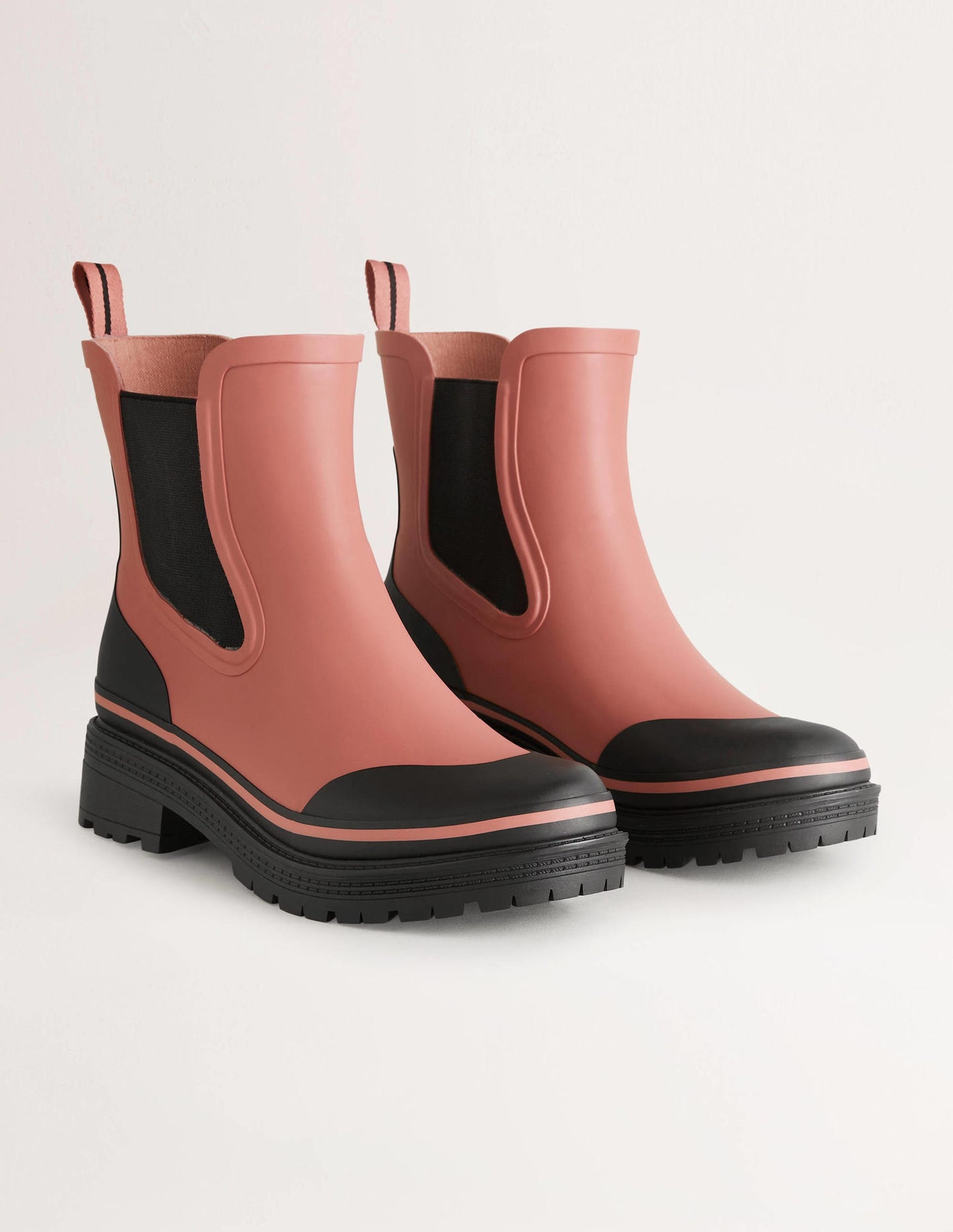 Chelsea Wellington Boots-Dusty Red