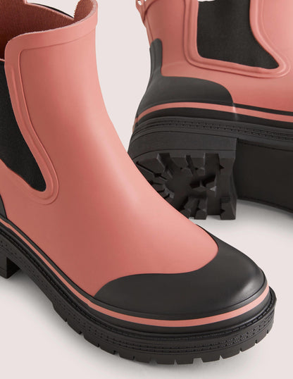 Chelsea Wellington Boots-Dusty Red-3