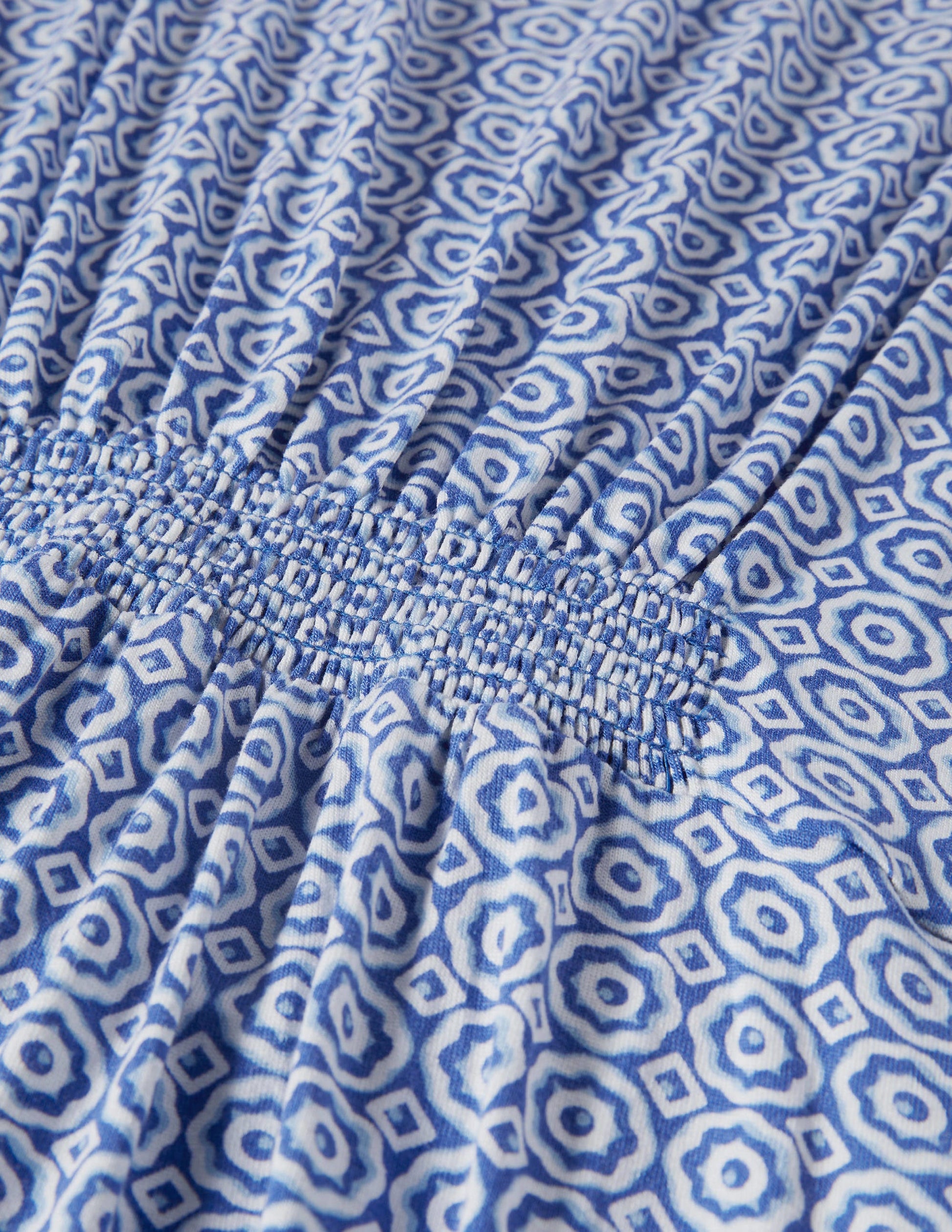 Crew Neck Jersey Dress-Bluebell Geo Blooms-5