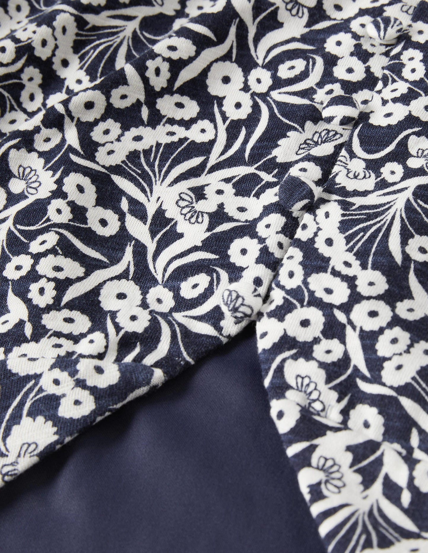 Back Detail Jersey Mini Dress-Navy, Floret Bud