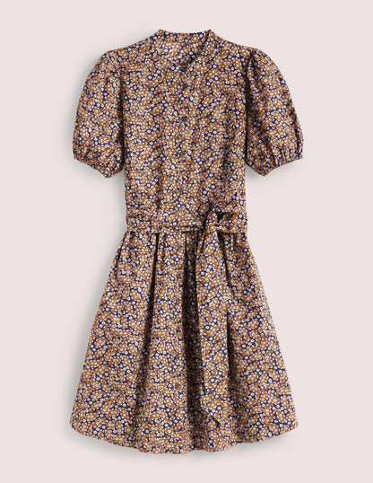 Tiered Shirt Dress-Citronelle, Petal Paisley-6