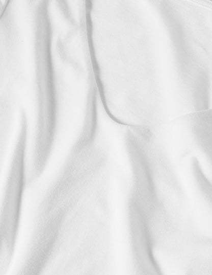 Double Layer V-neck Top-White-6