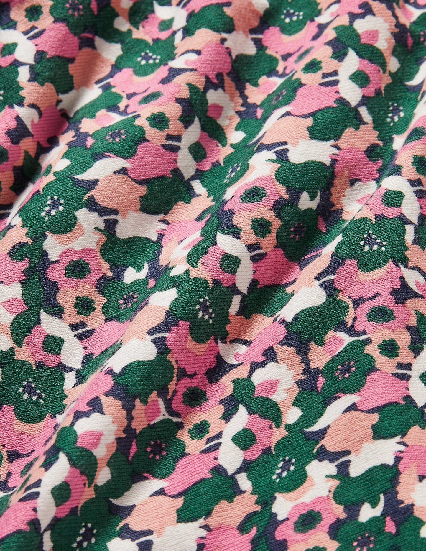 Cotton Crew Neck Jumper-Wild Rose, Tulip Cluster