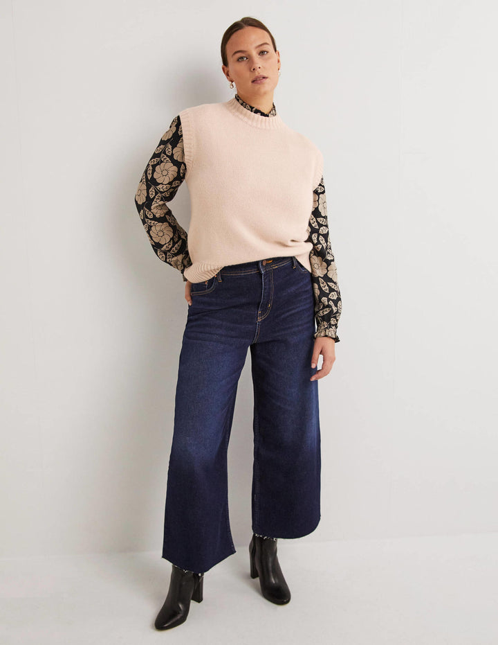 Chunky Cashmere Crew Neck Tank-Rope