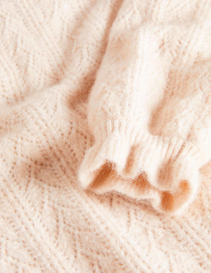 Fluffy Pointelle Jumper-Rope-6