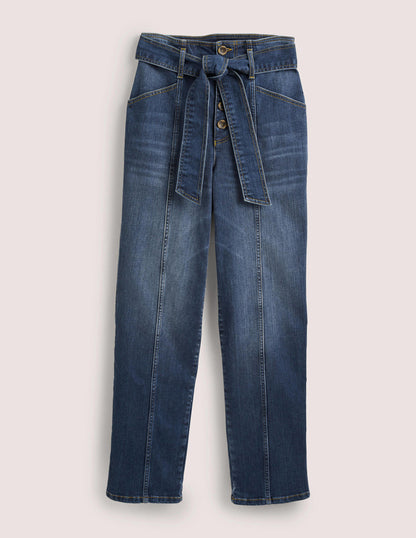 Belted High Rise Jeans-Mid Vintage-6