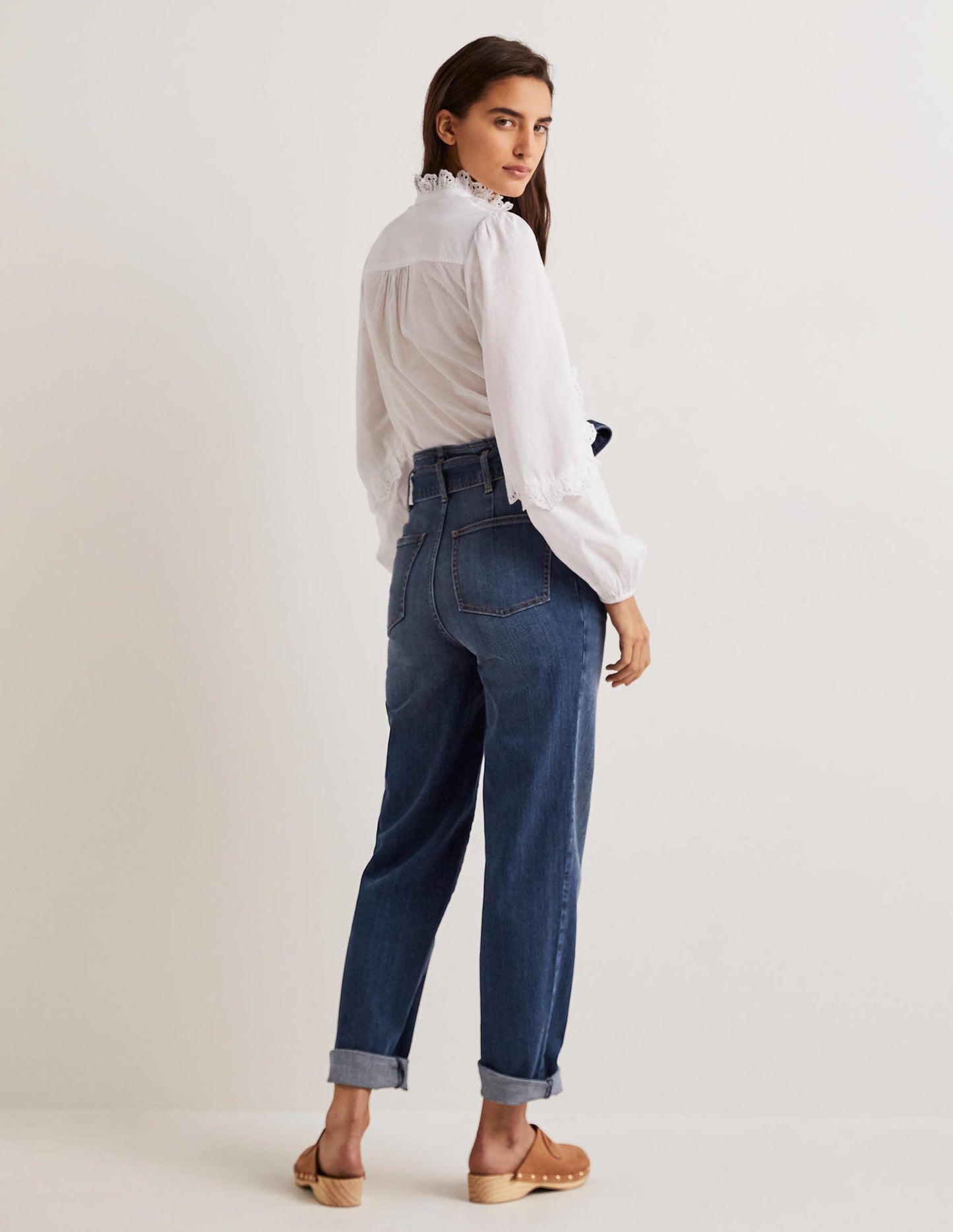 Belted High Rise Jeans-Mid Vintage