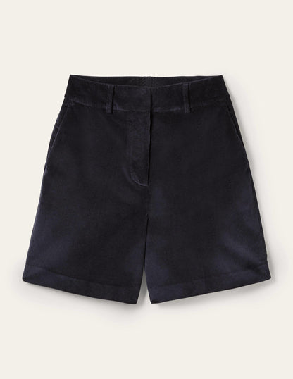 High Waist Shorts-Navy-11