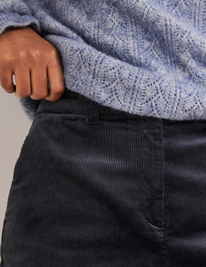 High Waist Shorts-Navy-2