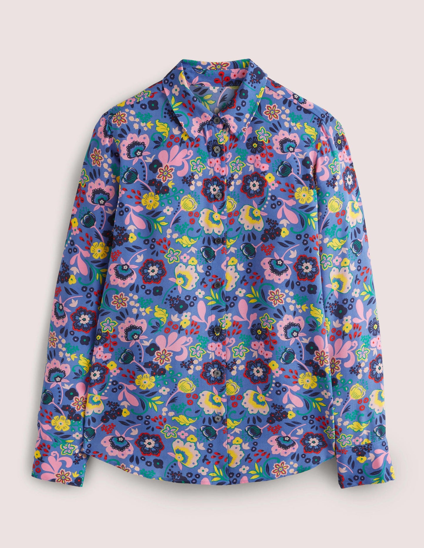 Silk Shirt-Riviera Blue, Pretty Paradise