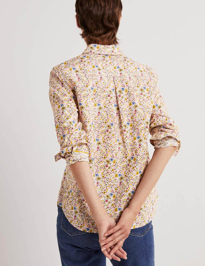 Classic Cotton Shirt-Ivory, Abstract Ditsy-3