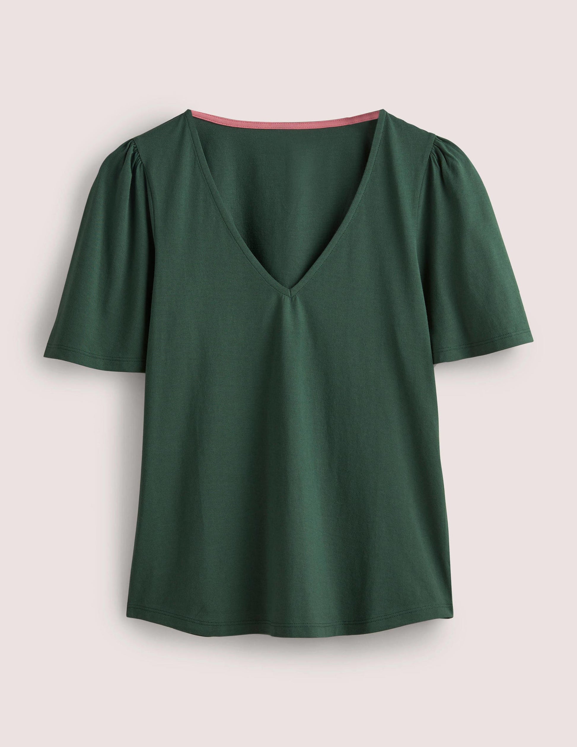 Supersoft Flutter Sleeve Top-Trekking Green-5