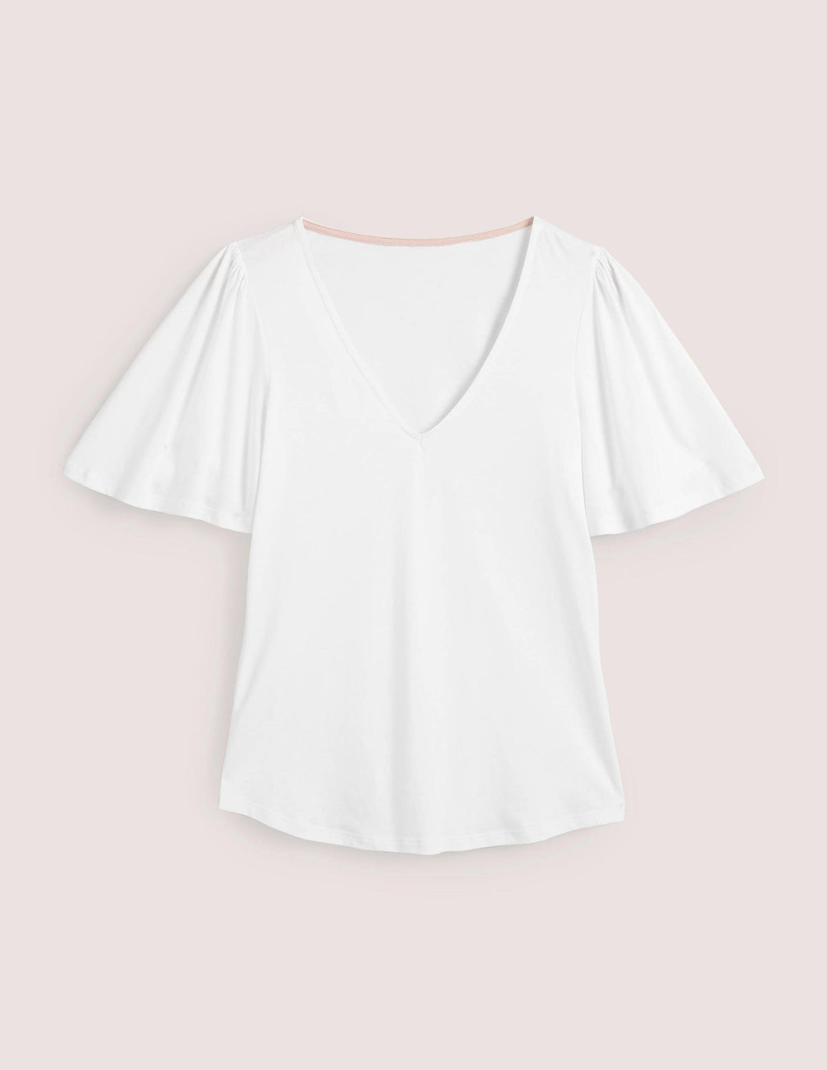Supersoft Flutter Sleeve Top-White - Image 5