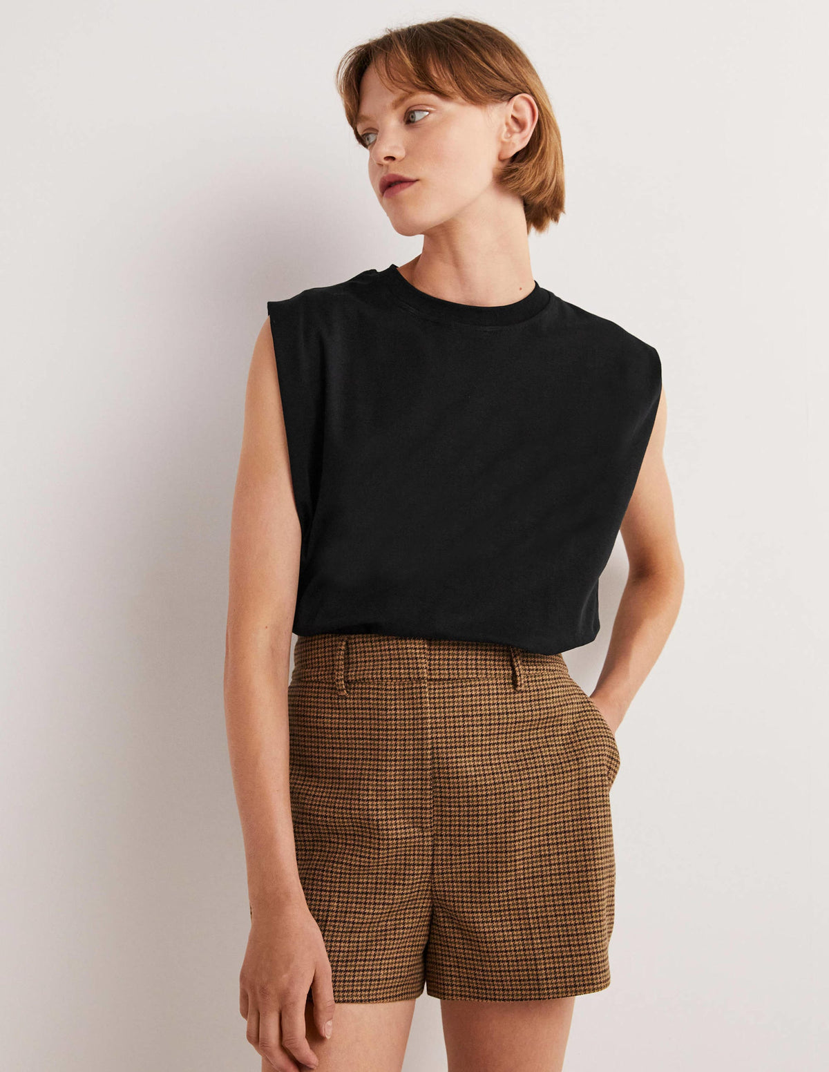 Perfect Cotton Sleeveless Top-Black-5