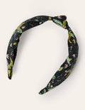 Knotted Headband-Black, Oriental Cascade