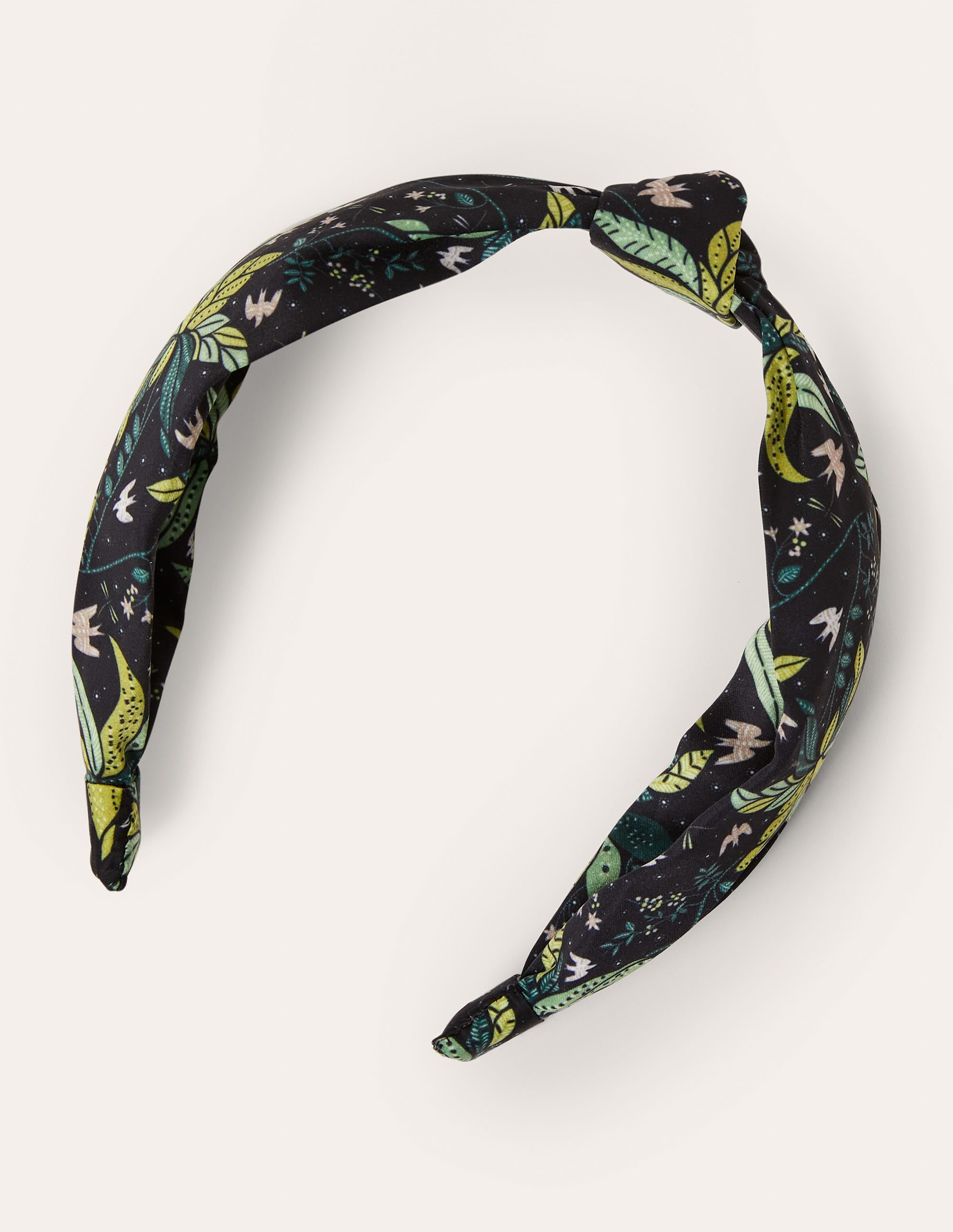 Knotted Headband-Black, Oriental Cascade - Image 3