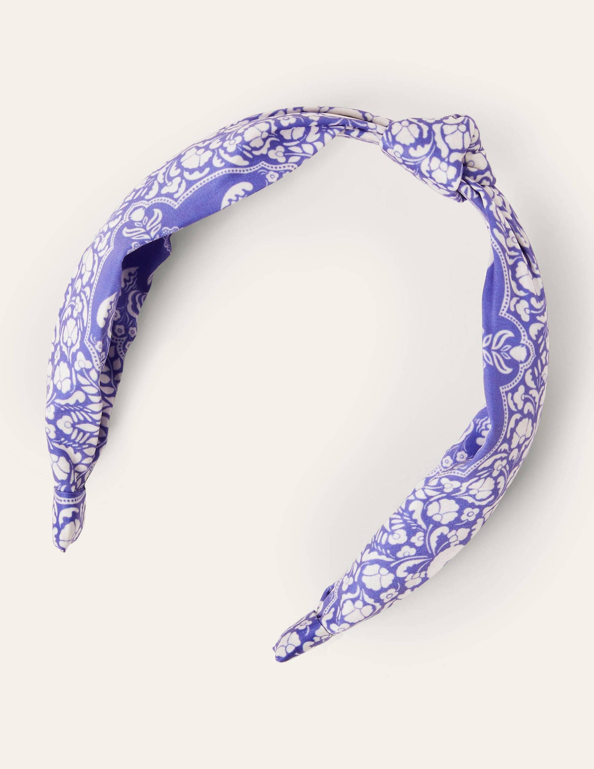 Knotted Headband-Bluebell, Passion Bloom-1