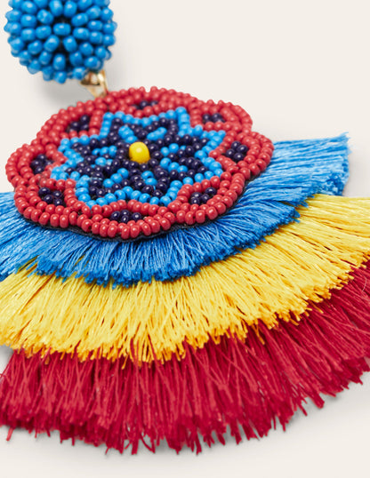 Beaded Earrings-Tassel-3