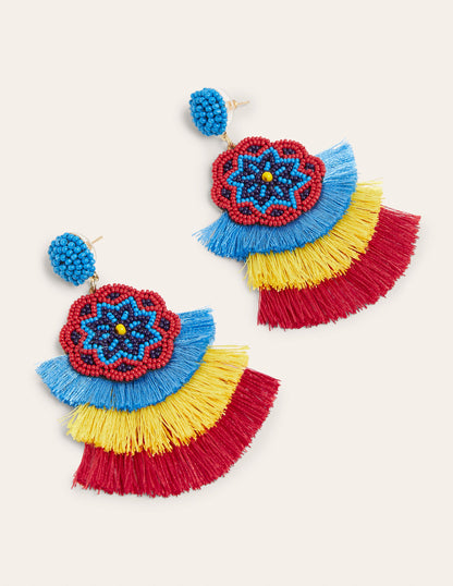 Beaded Earrings-Tassel-4