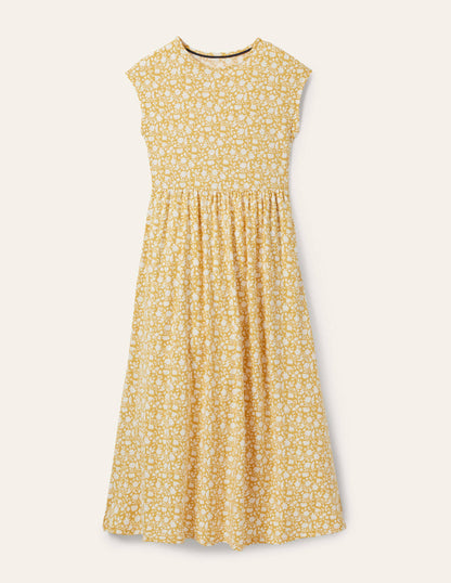 Easy T-Shirt Midi Dress-Butter Botanic Silhouette-6