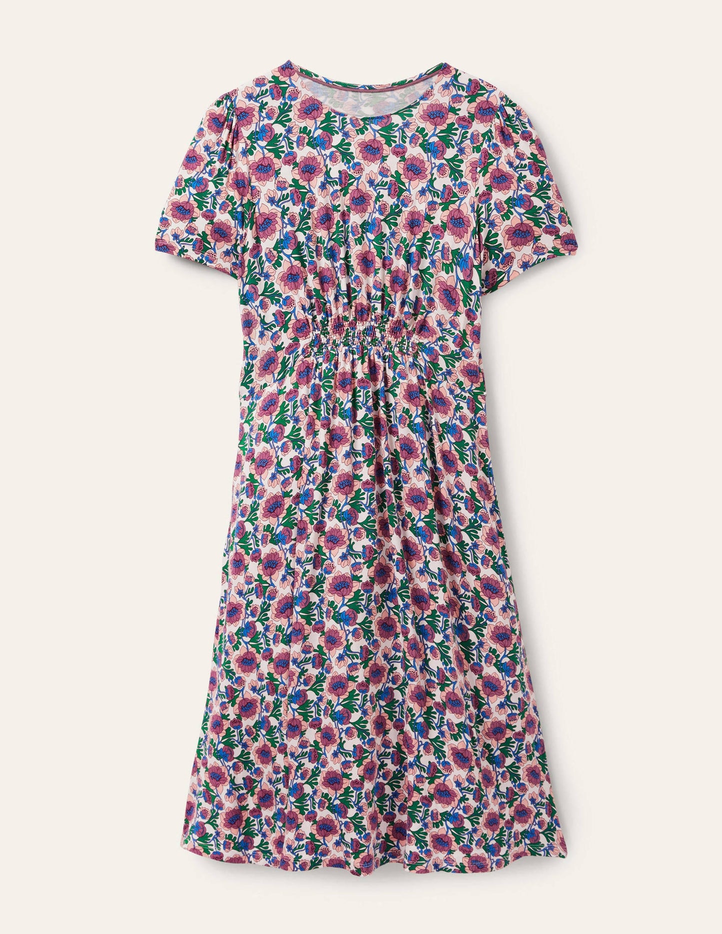 Crew Neck Jersey Dress-Multi Terrace Bud