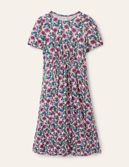 Crew Neck Jersey Dress-Multi Terrace Bud-6