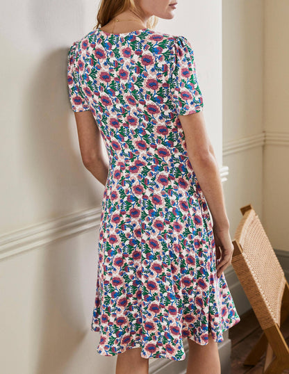 Crew Neck Jersey Dress-Multi Terrace Bud-3