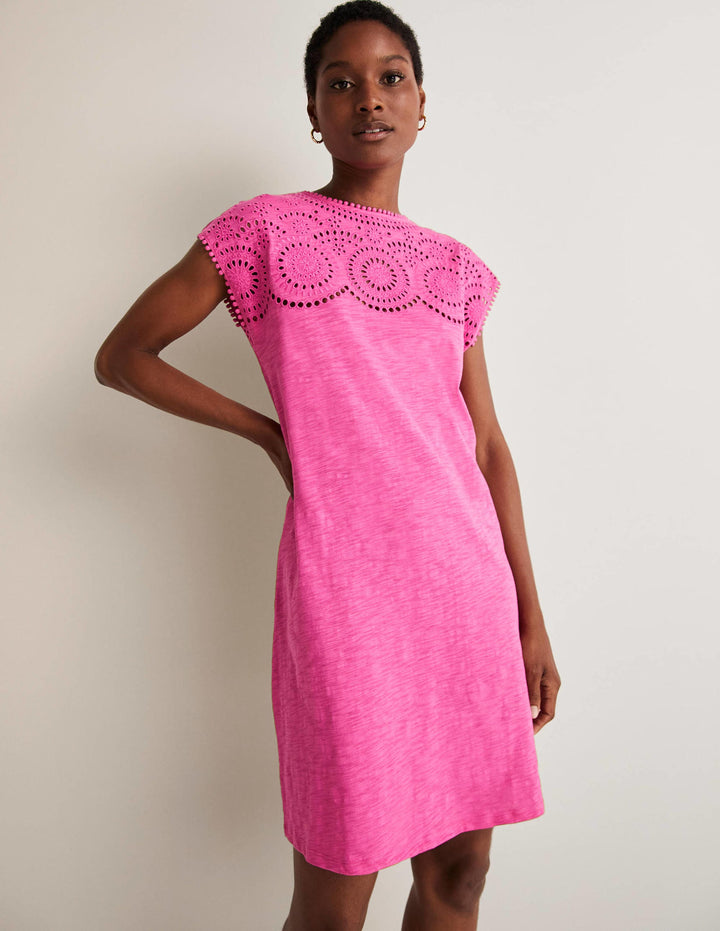 Cutwork Jersey T-shirt Dress-Pop Pansy