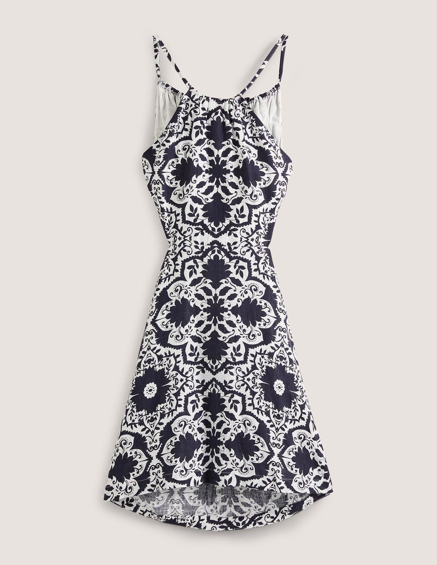 Back Detail Mini Dress-Navy, Bloomsbury