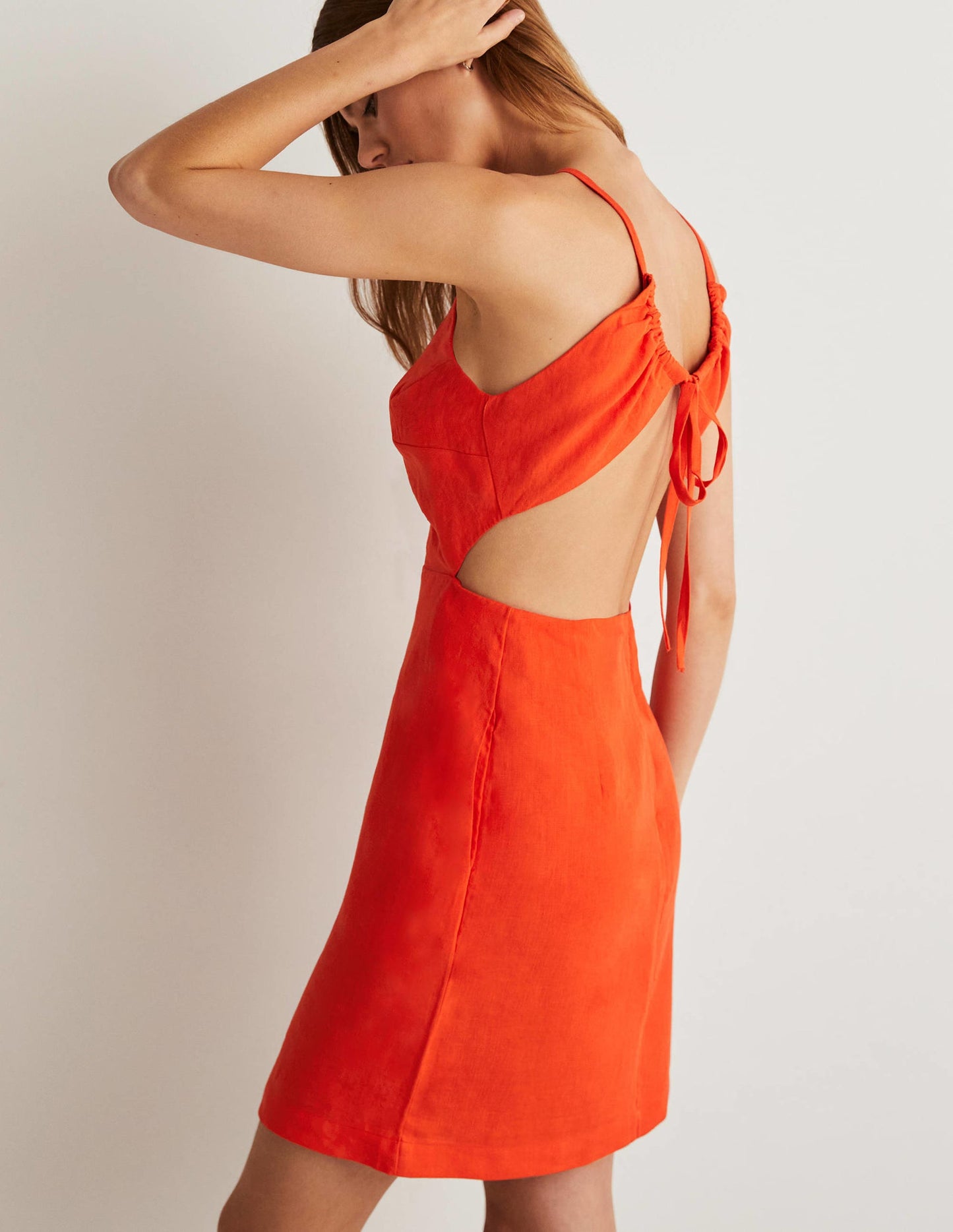 Back Detail Mini Dress-Firecracker