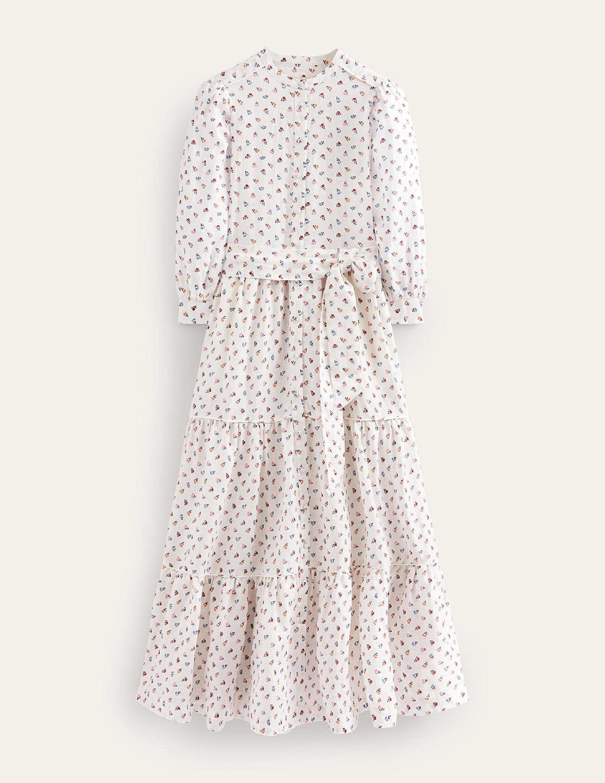Remix Linen Maxi Dress-Ivory, Sweet Daisy-6